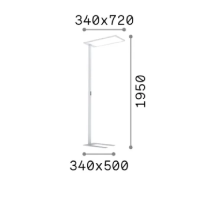 Ideal Lux - Comfort1 Nero Lampada da terra
